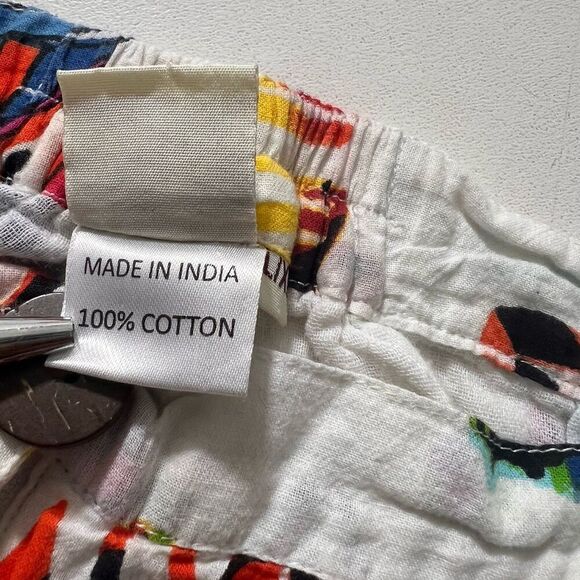 Allen Simplement Wide Leg Pants Size L/XL Low Rise Whimsical Festival Boho Artsy - Picture 4 of 8